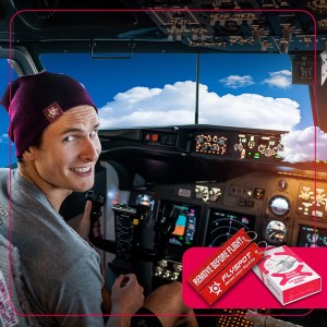 20 min B737 SIMULATOR + KEYCHAIN