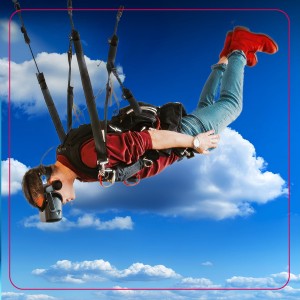 40 minutes in a skydiving simulator