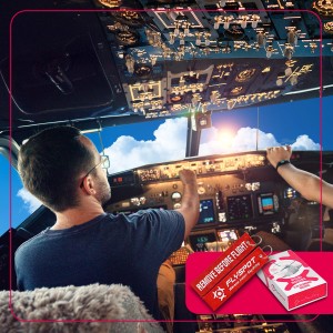 40 min B737 SIMULATOR + KEYCHAIN