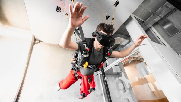 40 minutes in a skydiving simulator