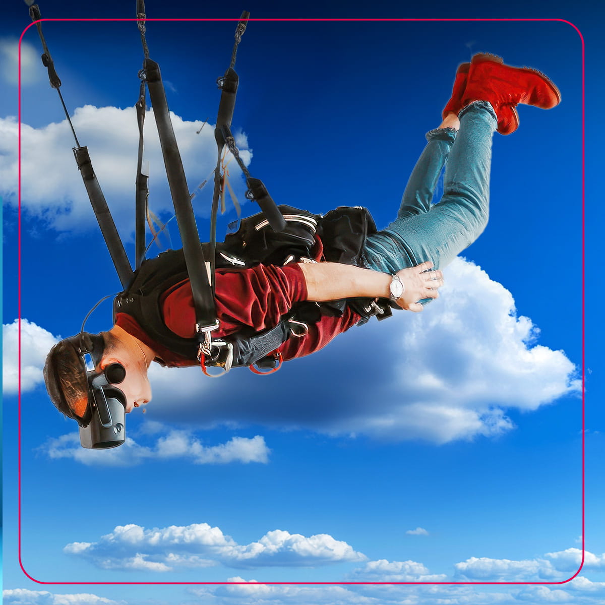 40 minutes in a skydiving simulator