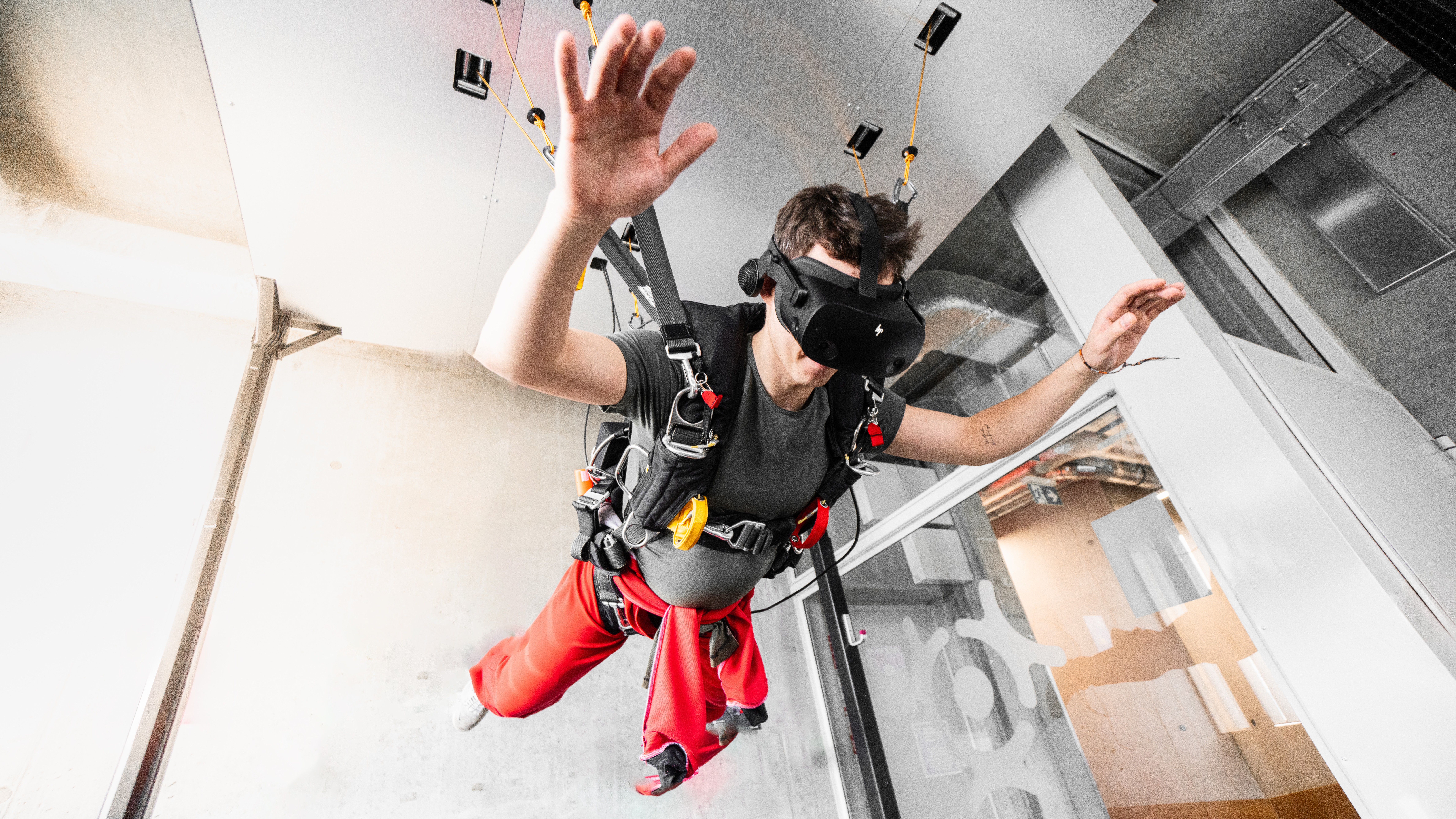 40 minutes in a skydiving simulator