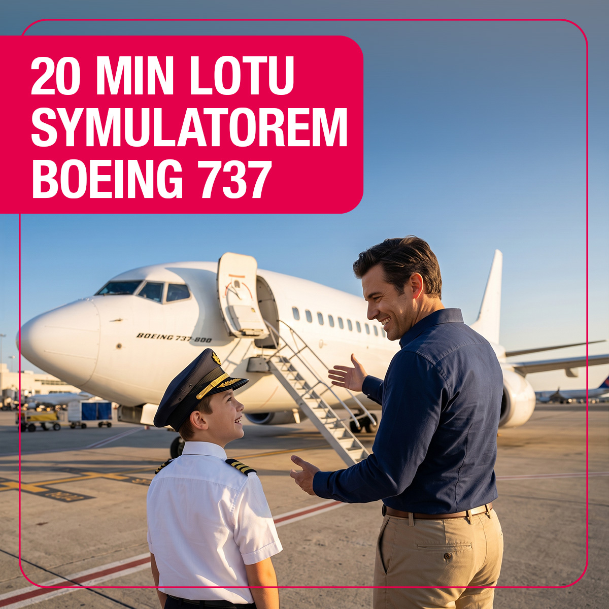 20 min B737 SIMULATOR + KEYCHAIN
